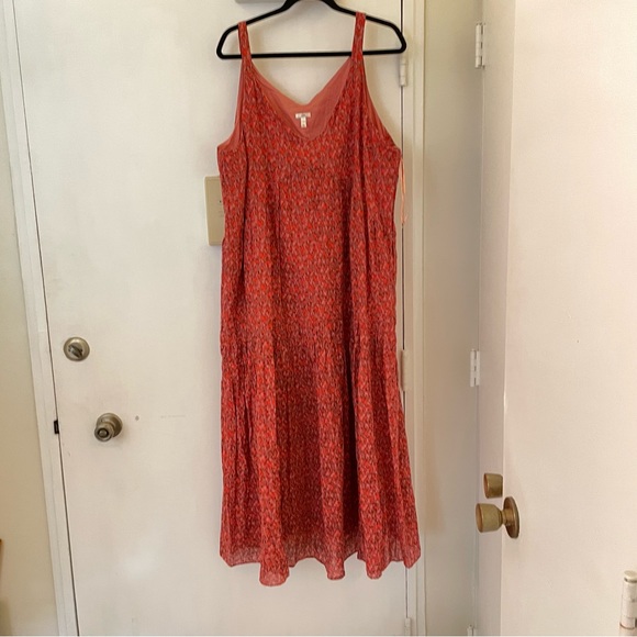 Joie red double layered tiered maxi tank dress XL NWT - Picture 9 of 10